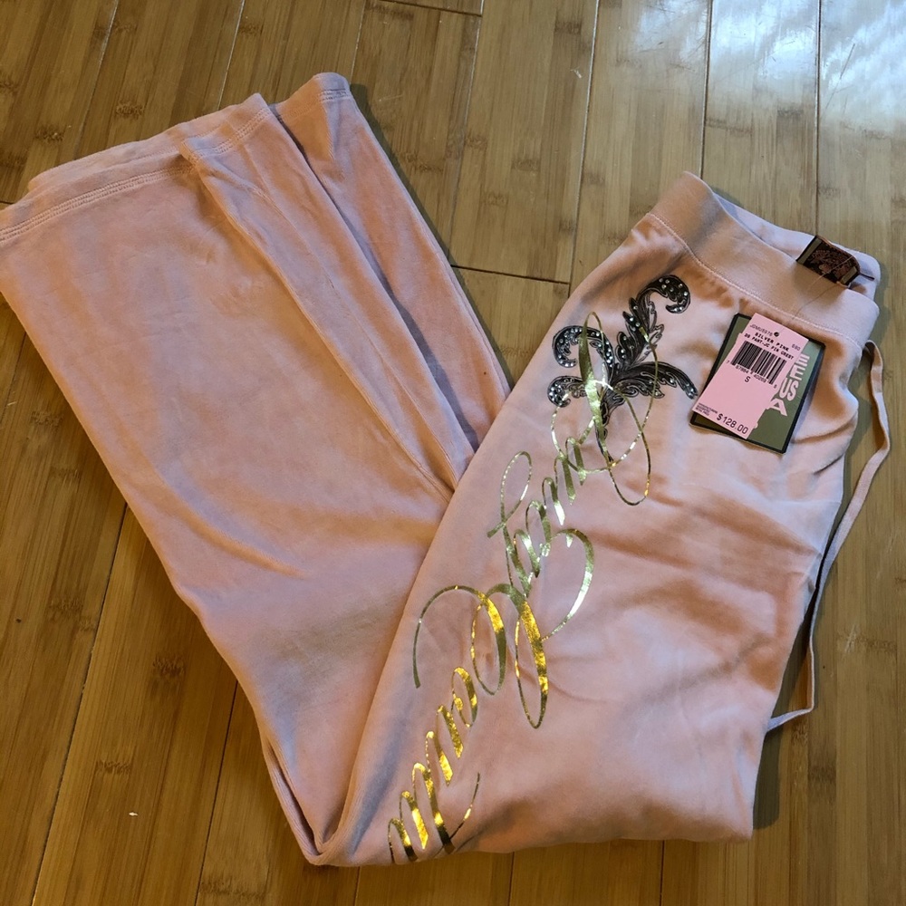 💘 New Pink juicy couture velour pants size small - Picture 2 of 3
